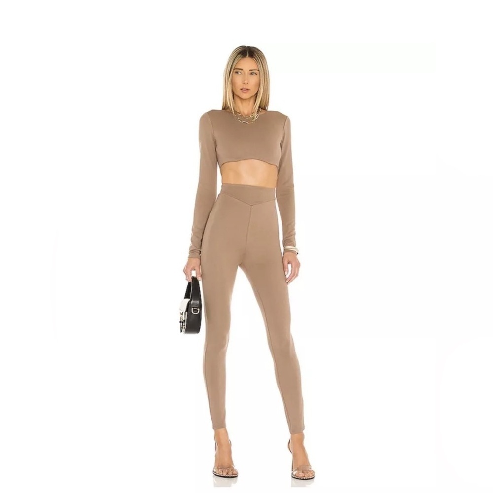 Michael Costello x REVOLVE Ellis Crop Top in Taupe, Size XS